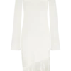 Kayden Fringe Off Shoulder Knit Mini Dress – Ivory