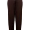 Kayla Silk Blend Straight Leg Pants – Dark Chocolate
