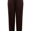 Kayla Silk Blend Straight Leg Pants – Dark Chocolate
