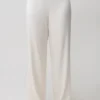 Kayla Silk Blend Straight Leg Pants – Ivory