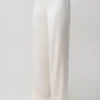 Kayla Silk Blend Straight Leg Pants – Ivory