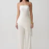 Kayla Silk Blend Straight Leg Pants – Ivory