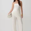 Kayla Silk Blend Straight Leg Pants – Ivory
