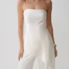 Kayla Silk Blend Strapless Asymmetric Top – Ivory Kayla Silk Blend Strapless Asymmetric Top – Ivory