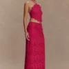 Kensley Broderie Halter Top – Dragonfruit Kensley Broderie Halter Top – Dragonfruit