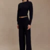 Kerrymae Straight Leg Knit Pants – Black Kerrymae Straight Leg Knit Pants – Black