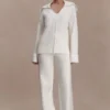 Kerrymae Straight Leg Knit Pants – Off White