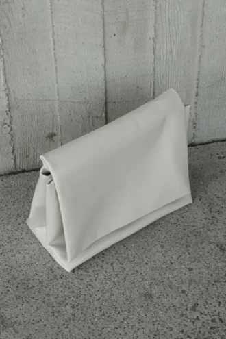 Kiera Faux Leather Oversized Clutch – Ivory Kiera Faux Leather Oversized Clutch – Ivory