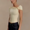 Kinsley Slinky Top With Hardware – Pale Lemon Kinsley Slinky Top With Hardware – Pale Lemon