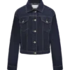 Kirra Cinched Denim Jacket – Washed Indigo Blue