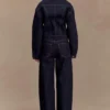 Kirra Cinched Denim Jacket – Washed Indigo Blue