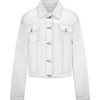 Kirra Cinched Denim Jacket – White