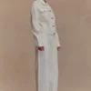 Kirra Cinched Denim Jacket – White
