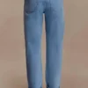 Kirralee Straight Leg Cuffed Jeans – Classic Blue