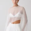 Kirstine Bralette With Chiffon Cape – Ivory Kirstine Bralette With Chiffon Cape – Ivory