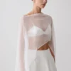 Kirstine Bralette With Chiffon Cape – Ivory Kirstine Bralette With Chiffon Cape – Ivory