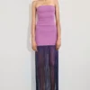 Koah Fringe Bandage Knit Maxi Dress – Purple Koah Fringe Bandage Knit Maxi Dress – Purple