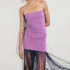 Koah Fringe Bandage Knit Maxi Dress – Purple Koah Fringe Bandage Knit Maxi Dress – Purple