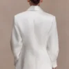 Kylie Oversized Satin Blazer – Ivory Kylie Oversized Satin Blazer – Ivory