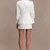 Kylie Oversized Satin Blazer – Ivory Kylie Oversized Satin Blazer – Ivory