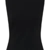 Kyra Open Back Scuba Crepe Top – Black