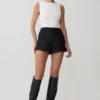 Kyra Open Back Scuba Crepe Top – White