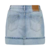 Lakoda Cuffed Denim Mini Skirt – Washed Light Blue