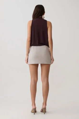 Laurelle Sleeveless Modal Draped Bodysuit – Chocolate