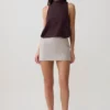 Laurelle Sleeveless Modal Draped Bodysuit – Chocolate Laurelle Sleeveless Modal Draped Bodysuit – Chocolate