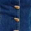 Lennox Strapless Long Line Button Top – Dark Blue Lennox Strapless Long Line Button Top – Dark Blue