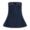 Lennox Strapless Long Line Button Top – Indigo Blue Lennox Strapless Long Line Button Top – Indigo Blue