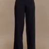 Lindie Straight Leg Suiting Pants – Black