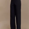 Lindie Straight Leg Suiting Pants – Black