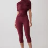 Blanca Stretch Crepe Capri Pants – Mahogany