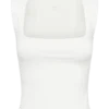 Linley Recycled Nylon Long Line Top – White Linley Recycled Nylon Long Line Top – White