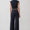 Loraine Sleeveless Denim Top – Indigo Pinstripe Loraine Sleeveless Denim Top – Indigo Pinstripe