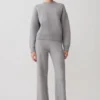 Evan Knit Wide Leg Pants – Grey Marle