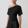 Luu Off Shoulder Slinky Top – Black Luu Off Shoulder Slinky Top – Black