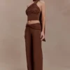 Lydia Slinky Straight Leg Pants – Chocolate