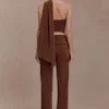 Lydia Slinky Straight Leg Pants – Chocolate
