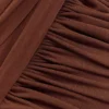 Lydia Slinky Asymmetrical Halter Top – Chocolate