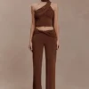 Lydia Slinky Straight Leg Pants – Chocolate