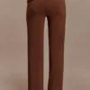 Lydia Slinky Straight Leg Pants – Chocolate