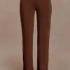 Lydia Slinky Straight Leg Pants – Chocolate