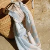 M-List Scarf – Blue Floral Print