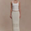 Madeline Scallop Knit Midi Skirt – Ivory Madeline Scallop Knit Midi Skirt – Ivory