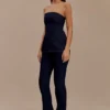Madelyn Strapless Longline Denim Top – Indigo Blue Madelyn Strapless Longline Denim Top – Indigo Blue