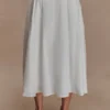 Mae A-Line Midi Skirt – White Mae A-Line Midi Skirt – White