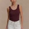 Maeva Scoop Tank Top – Chocolate Maeva Scoop Tank Top – Chocolate