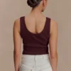 Maeva Scoop Tank Top – Chocolate Maeva Scoop Tank Top – Chocolate